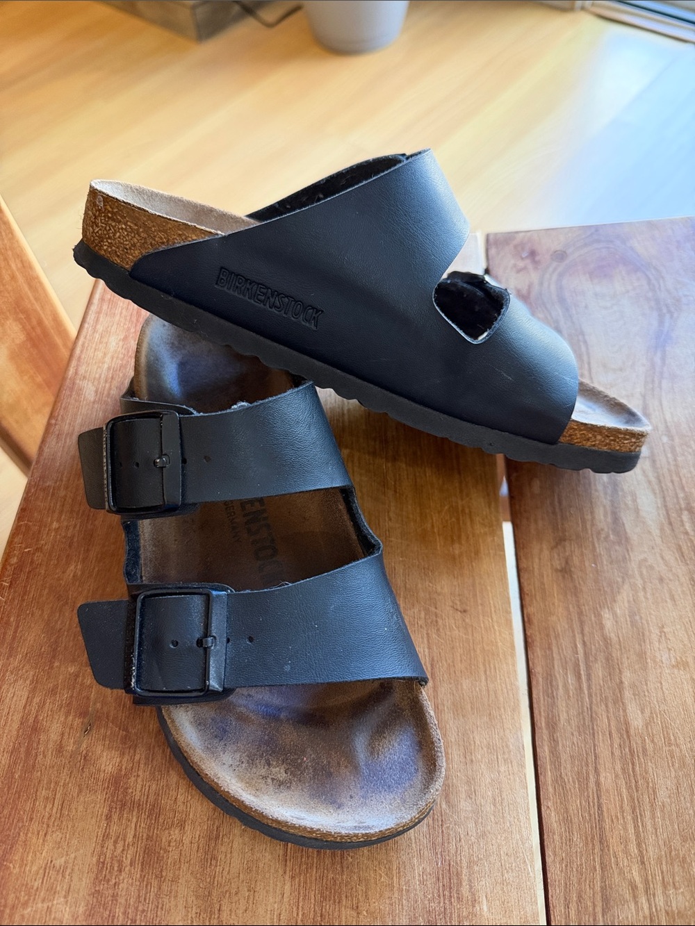 Birkenstock Women’s Black Two-Strap Sandals